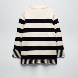 NWOT Zara oversized stripe sweater